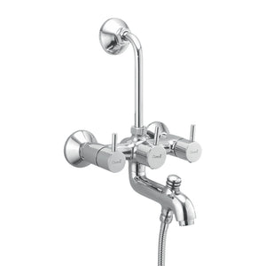 Oleanna Flora Brass 3 in 1 Wall Mixer With L Bend