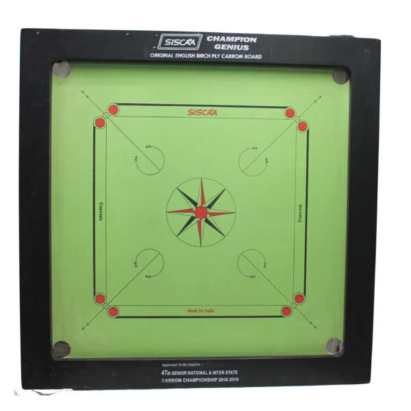 Detec™ Siscaa Champion Green Carrom Board