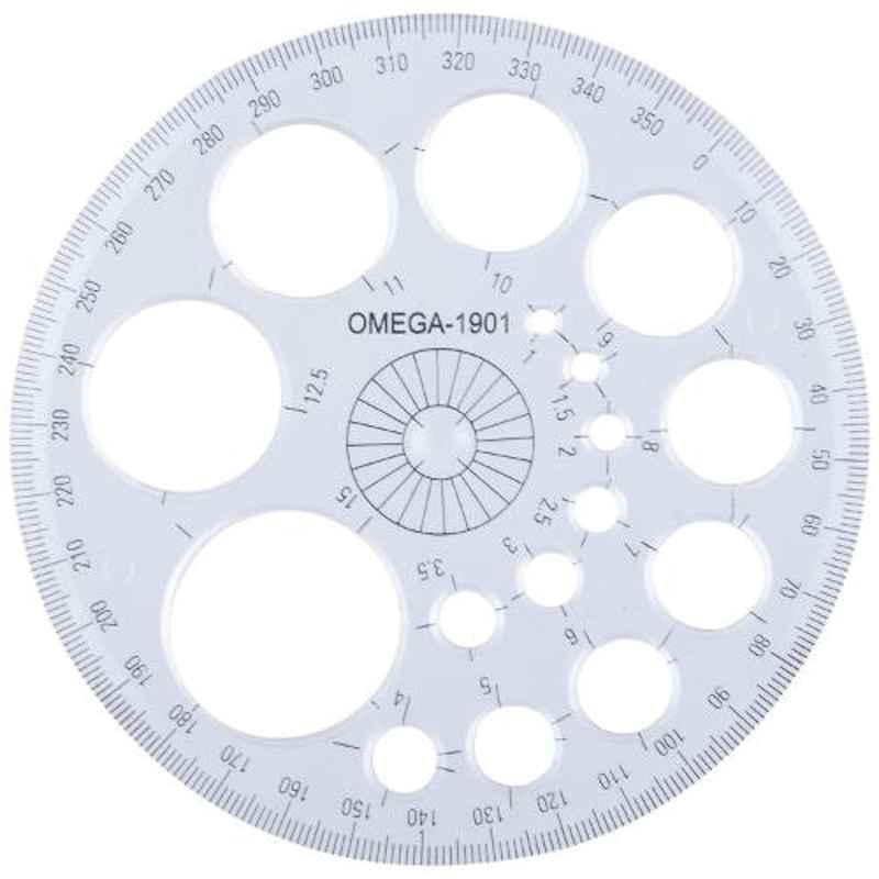 Detec™ Omega 1901 Plastic Procircle (Set of 10, 11.5 cm x 11.5 cm x 0.5 cm, White) (Pack of 10)