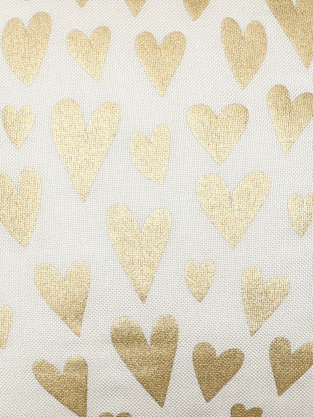 Detec™ Hosta Beige Golden Heart Printed 16 x 16 inches Cushioned Cover (Set of 5 )