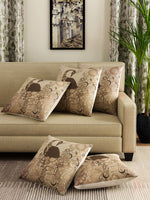 Load image into Gallery viewer, Detec™ Hosta Beige 16 x 16 inches Printed Cushioned Cover (Set of 5 )
