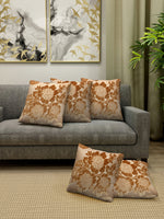 Load image into Gallery viewer, Detec™ Hosta Floral Embossed Printed Cushion Cover 16 X 16 Inches (Set of 5)
