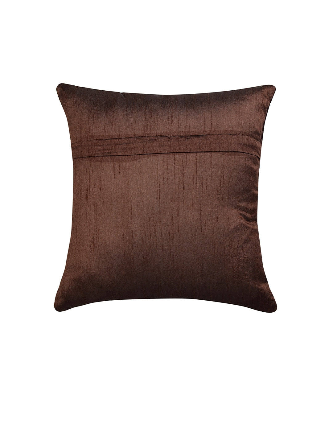 Detec™ Hosta Solid Brown Velvet 24 x 24 inches Cushioned Cover (Set of 5 )