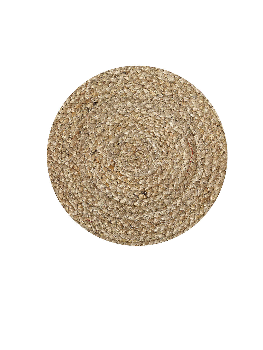 Detec™ Jute Round Reversible Table Place Mats (Pack of 6) in Brown Color 