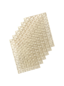 Detec™ Hosta Geometric Golden Shaped Leatherite Rectangular Table Place Mats