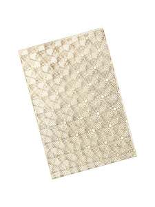 Detec™ Hosta Geometric Golden Shaped Leatherite Rectangular Table Place Mats