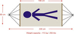 Load image into Gallery viewer, Hangit Single UV resistant Multicolor Rope Hammock,90cm Wide X 335cm Long
