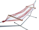 Load image into Gallery viewer, Hangit Single UV resistant Red-White Rope Hammock,90cm Wide X 335cm Long
