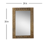 Load image into Gallery viewer, Detec™ Ines Solid Wood Hand Carved Wall Mirror
