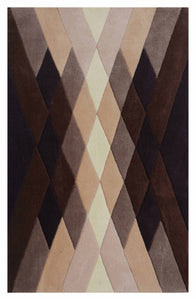 Detec™ Presto Brown Color Modern Abstract Hand Tufted Wool Carpet