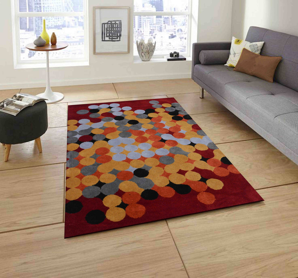 Detec™ Presto Modern Geometric Design Hand Tufted Wool Carpet
