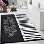 Load image into Gallery viewer, Detec™  Presto Black and White Abstract Polyester Carpet

