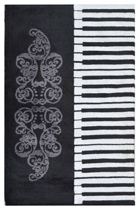 Detec™  Presto Black and White Abstract Polyester Carpet