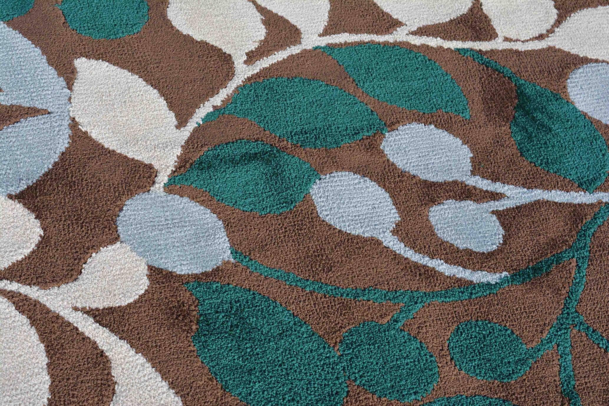 Detec™ Presto Multi color Hand Tufted Floral Patterned Polyester Carpet