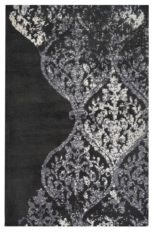 Detec™ Presto Black and Grey Hand Tufted Abstract Polyester Carpet