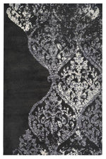 गैलरी व्यूवर में इमेज लोड करें, Detec™ Presto Black and Grey Hand Tufted Abstract Polyester Carpet
