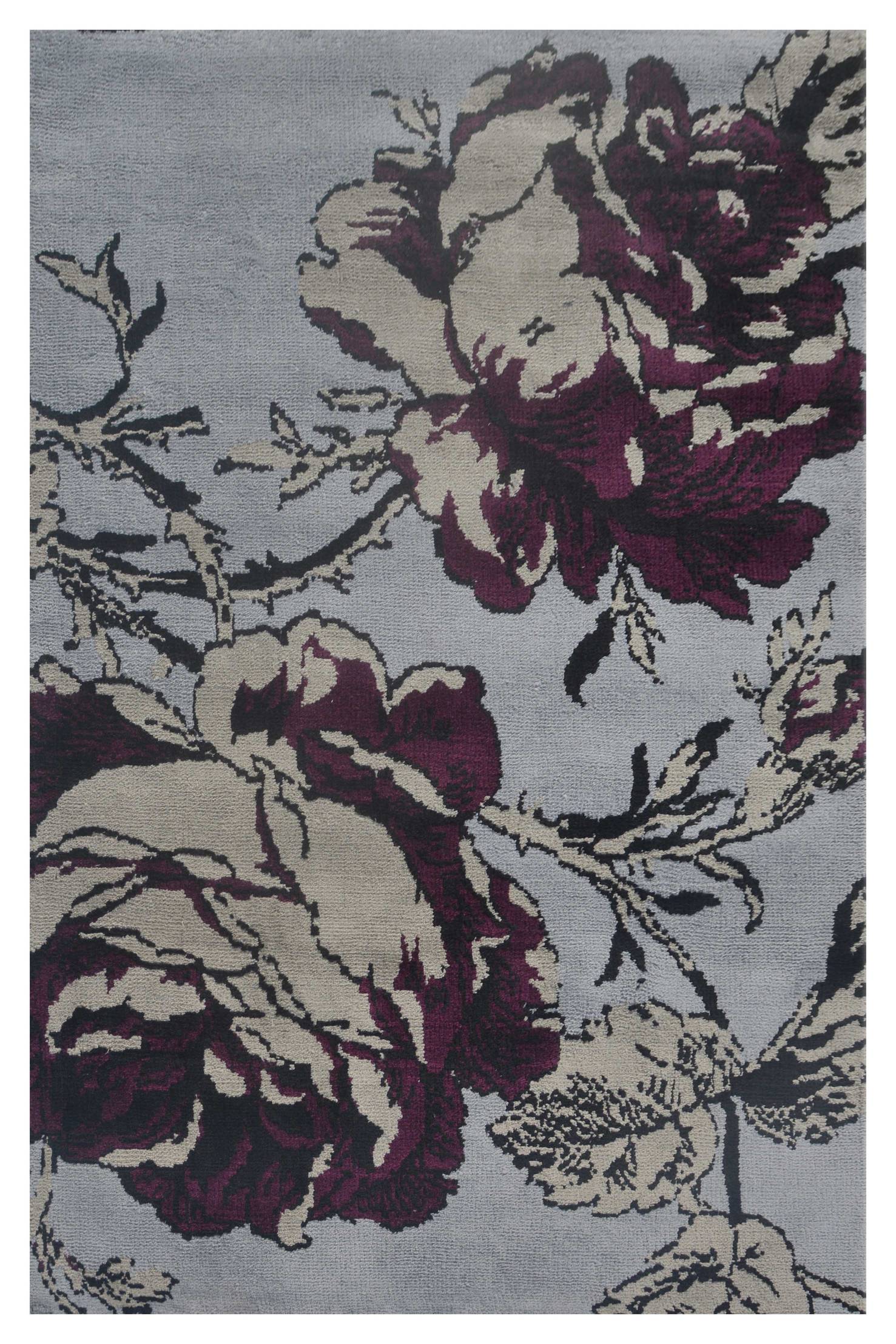 Detec™ Presto Hand Tufted Floral Design Polyester Carpet