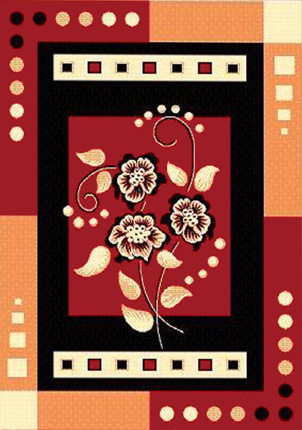 Detec™ Presto Brown Color Floral Carpet