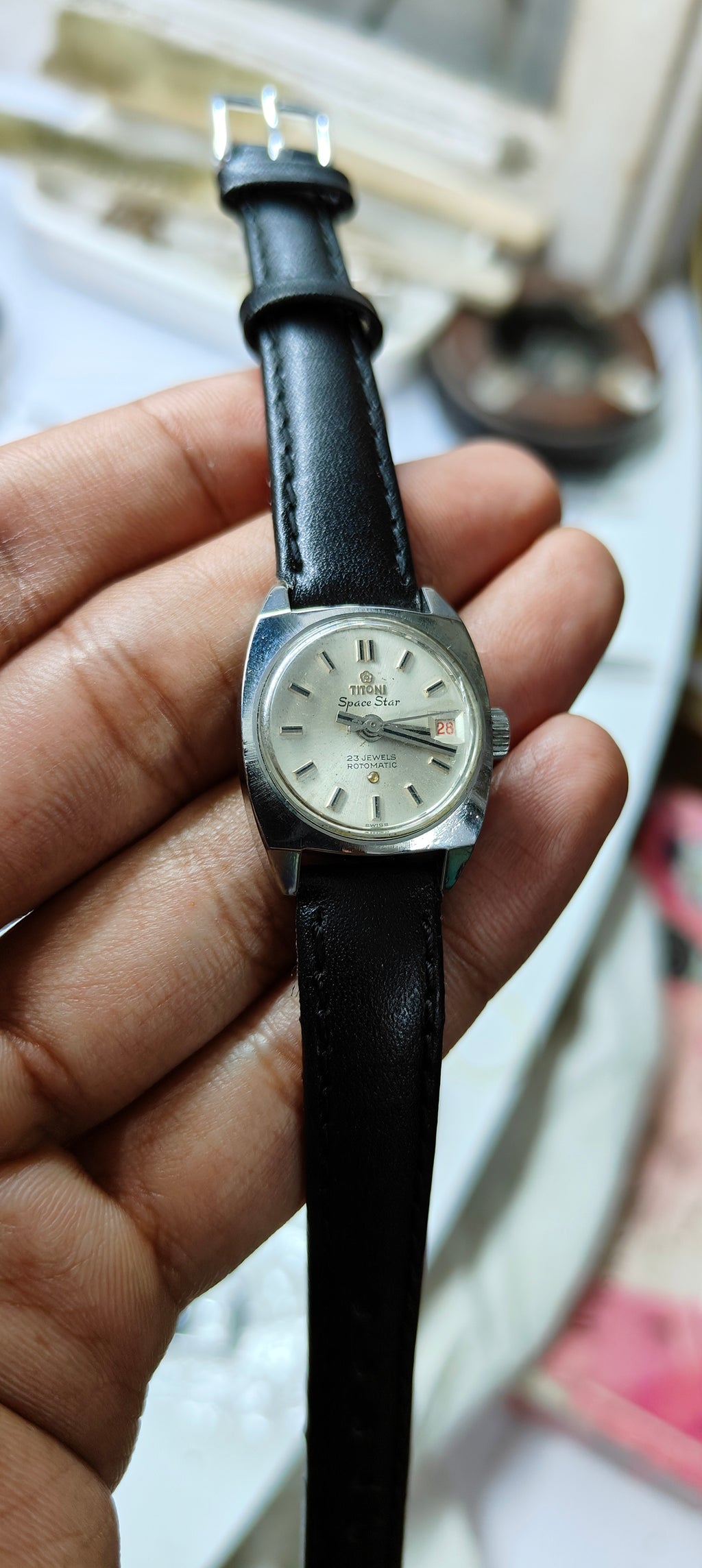 Vintage Titoni Spacestar 23 Jewels Rotomatic Code 22.W15 Watch