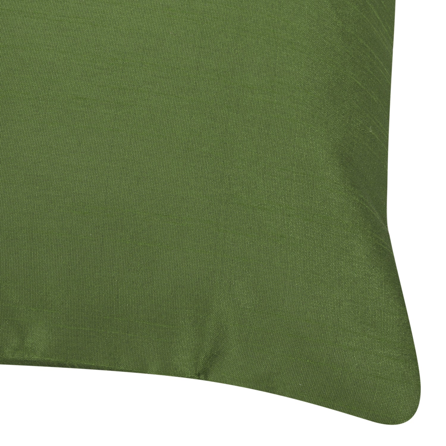 Desi Kapda Plain Cushions Cover (Pack of 5, 40 cm*40 cm, Green)