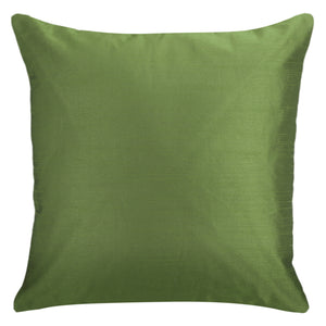 Desi Kapda Plain Cushions Cover (Pack of 5, 40 cm*40 cm, Green)