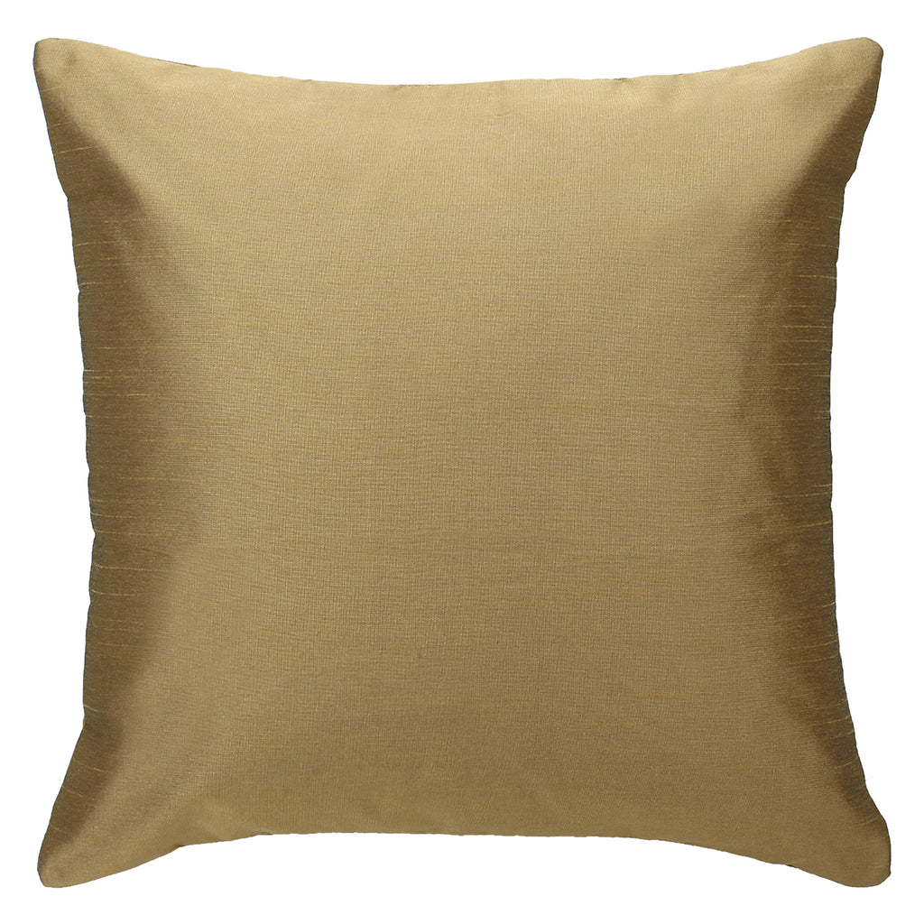 Desi Kapda Plain Cushions Cover 40 cm x 40 cm Gold Set Of 5