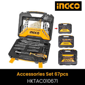 Ingco HKTAC010671 67 Pcs accessories set