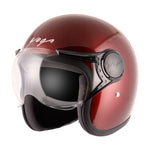 गैलरी व्यूवर में इमेज लोड करें, Detec™ Vega Jet Star W/Visor Motorbike Helmet 
