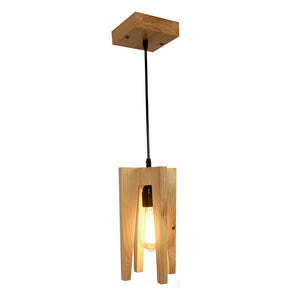 Jet Beige Wooden Single Hanging Lamp