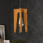 Load image into Gallery viewer, Jet Brown Wooden Single Hanging Lamp
