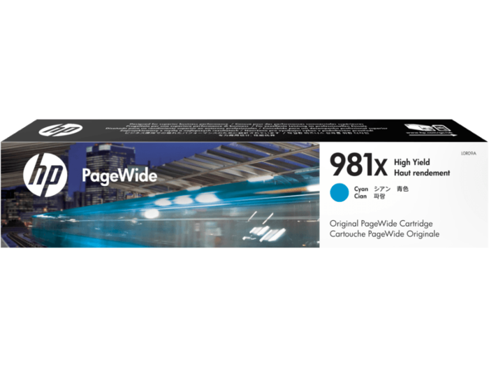 HP 981X Cyan Original PageWide Cartridge