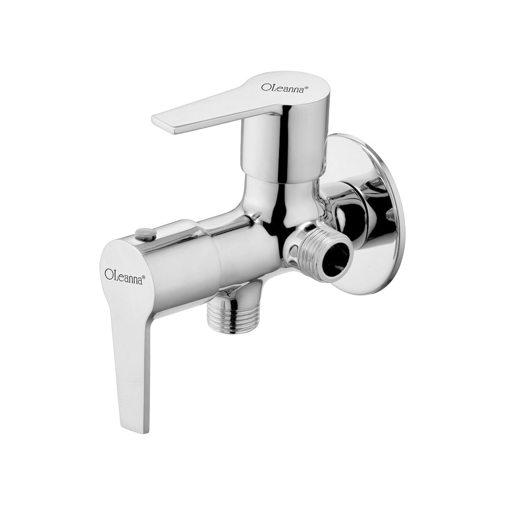 Oleanna Milano Brass 2 In 1 Angle Cock With Wall Flange