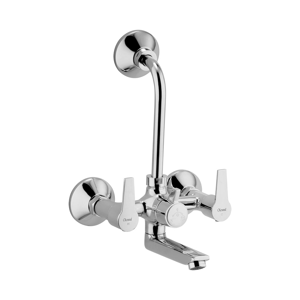 Oleanna Milano Brass Wall Mixer With L Bend