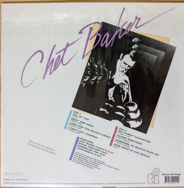 Vinyl English Chet Baker Sings Again Coloured Lp