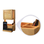 Load image into Gallery viewer, Detec™ Symplify Interio Minister Wooden Table Lamp With Desk Organiser
