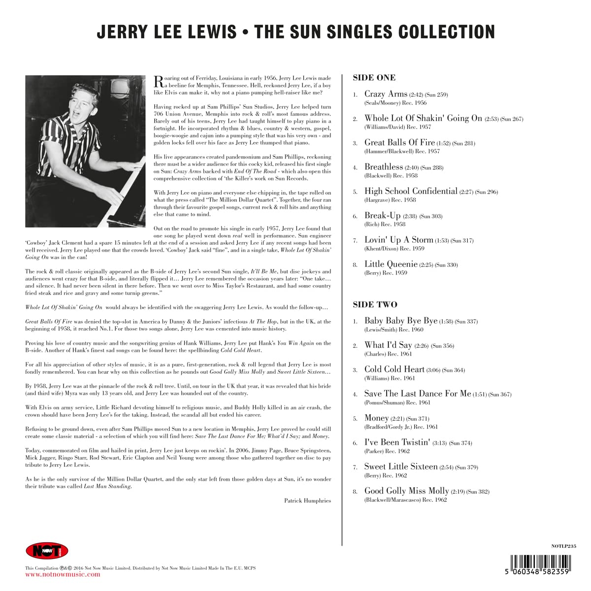Vinyl English Jerry Lee Lewis The Sun Singles Collection Coloured Lp