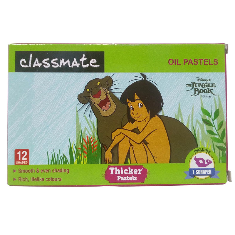 Classmate Junior 12 Shades Oil Pastels - 12 Count (Pack of 6)