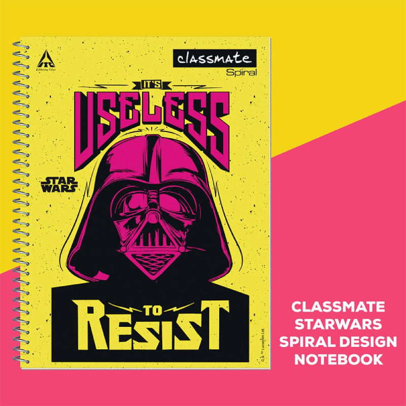 Classmate Notebook, 24.0 cm x 18.0 cm, 200 pages, Single Line, Spiral (Pack of 40)