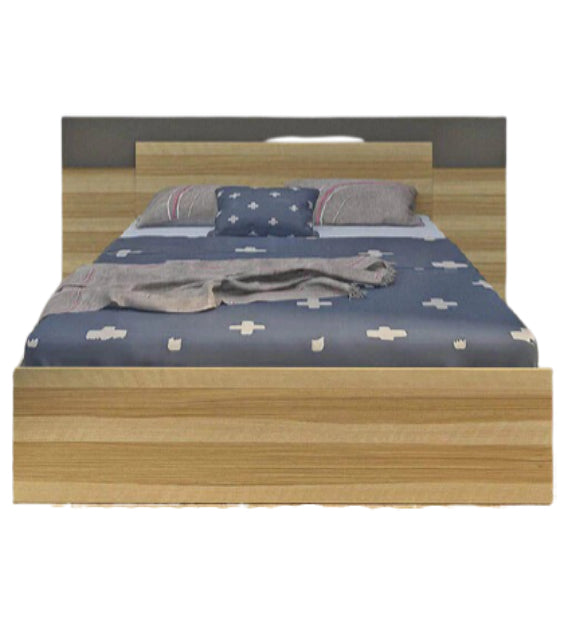 Detec™ Queen Size Bed with Hydraulic Storage in Grey Finish