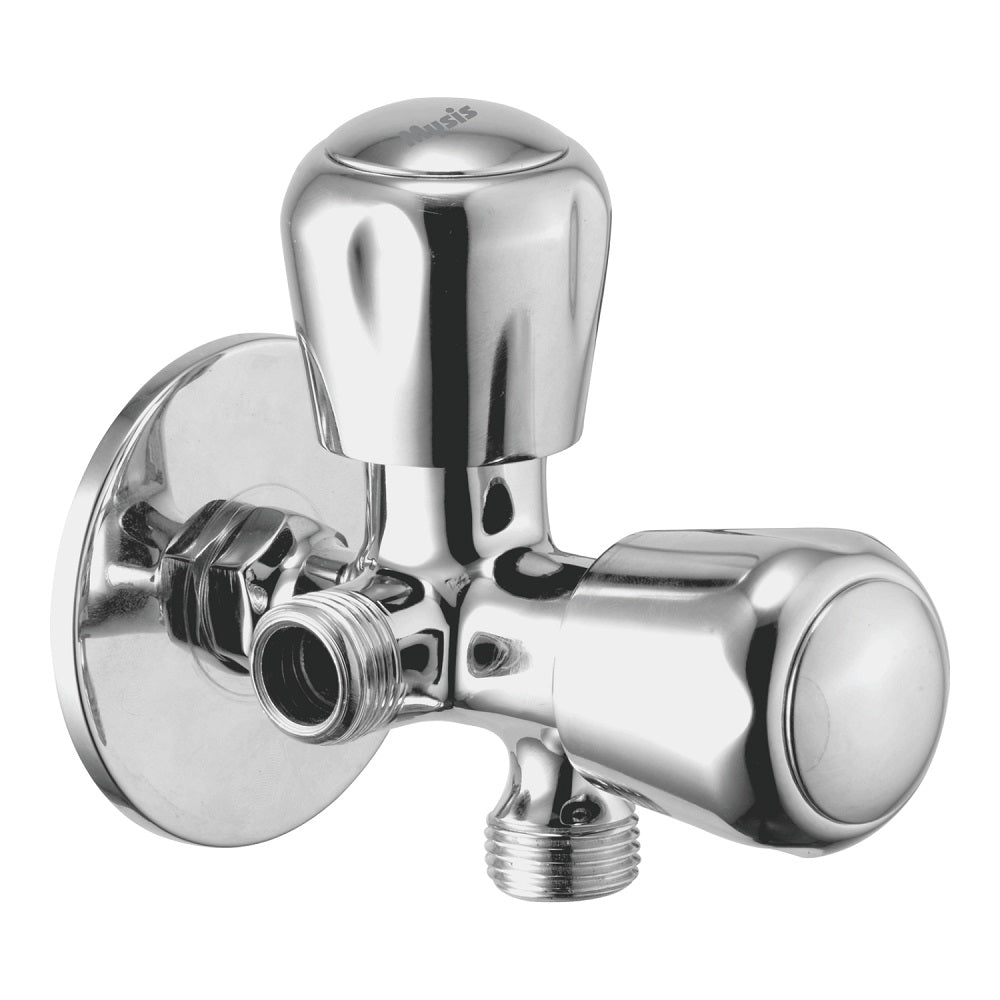 Oleanna Croma Brass 2 In 1 Angle Valve With Wall Flange