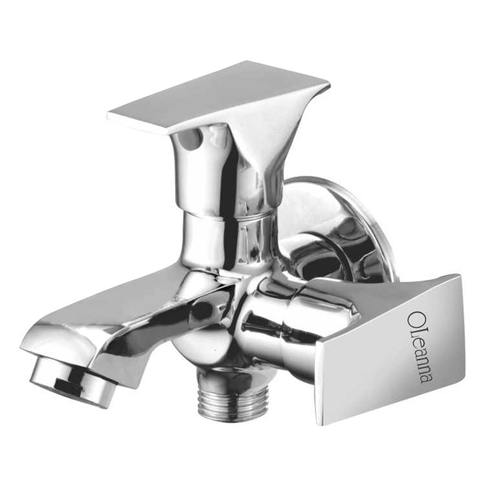 Oleanna Global Brass 2 In 1 Bib Cock With Wall Flange