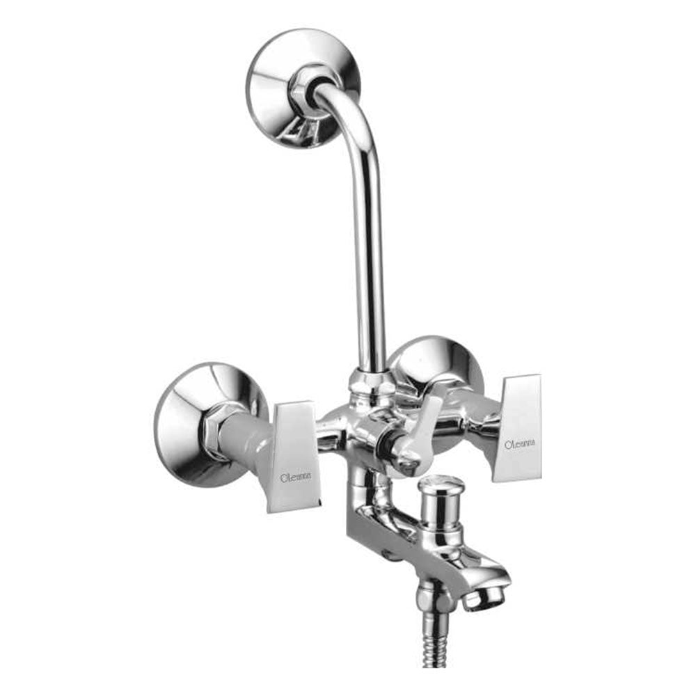 Oleanna Global Brass 3 in 1 Wall Mixer With L Bend