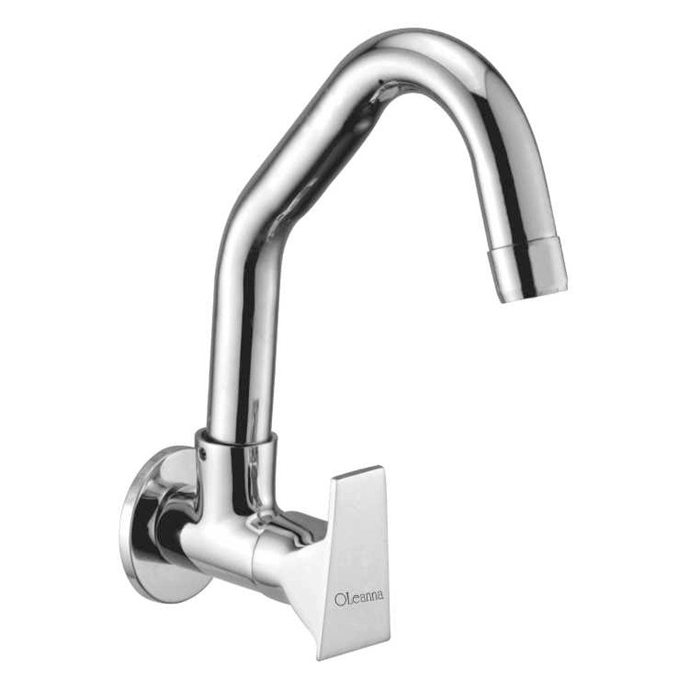 Oleanna Global Brass Sink Cock With Wall Flange