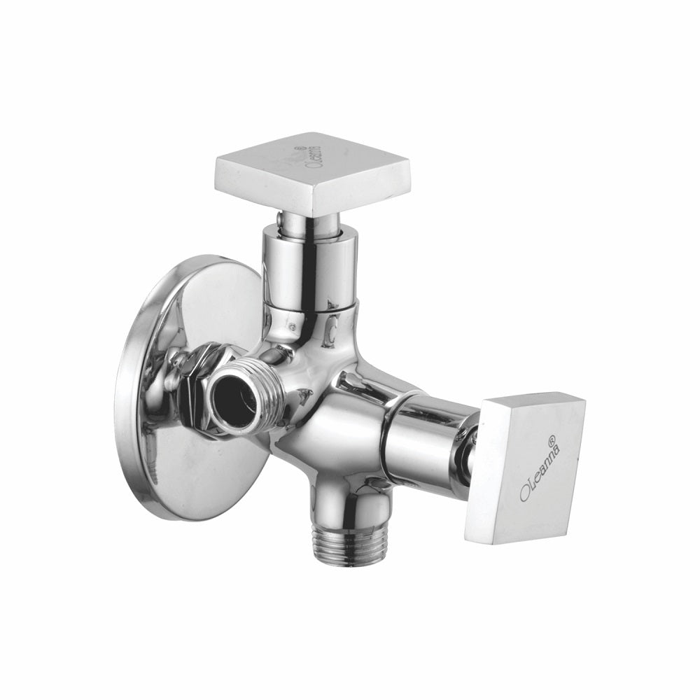 Oleanna Melody Brass 2 In 1 Angle Valve With Wall Flange
