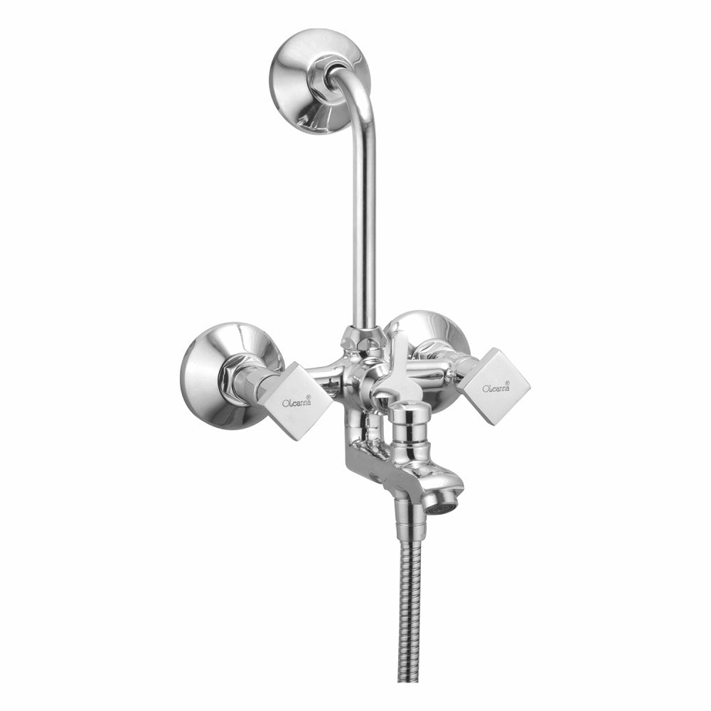 Oleanna Melody Brass 3 in 1 Wall Mixer With L Bend