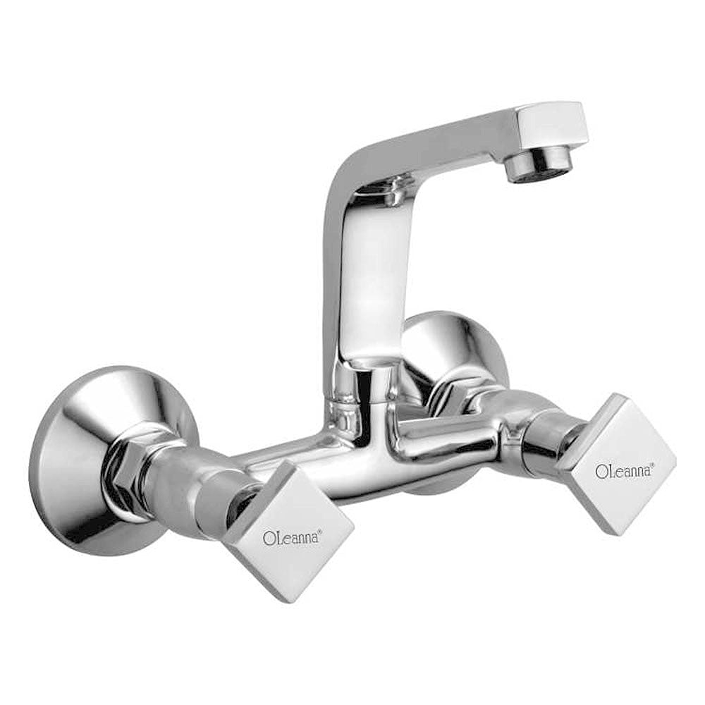 Oleanna Melody Brass Sink Mixer With Wall Flange
