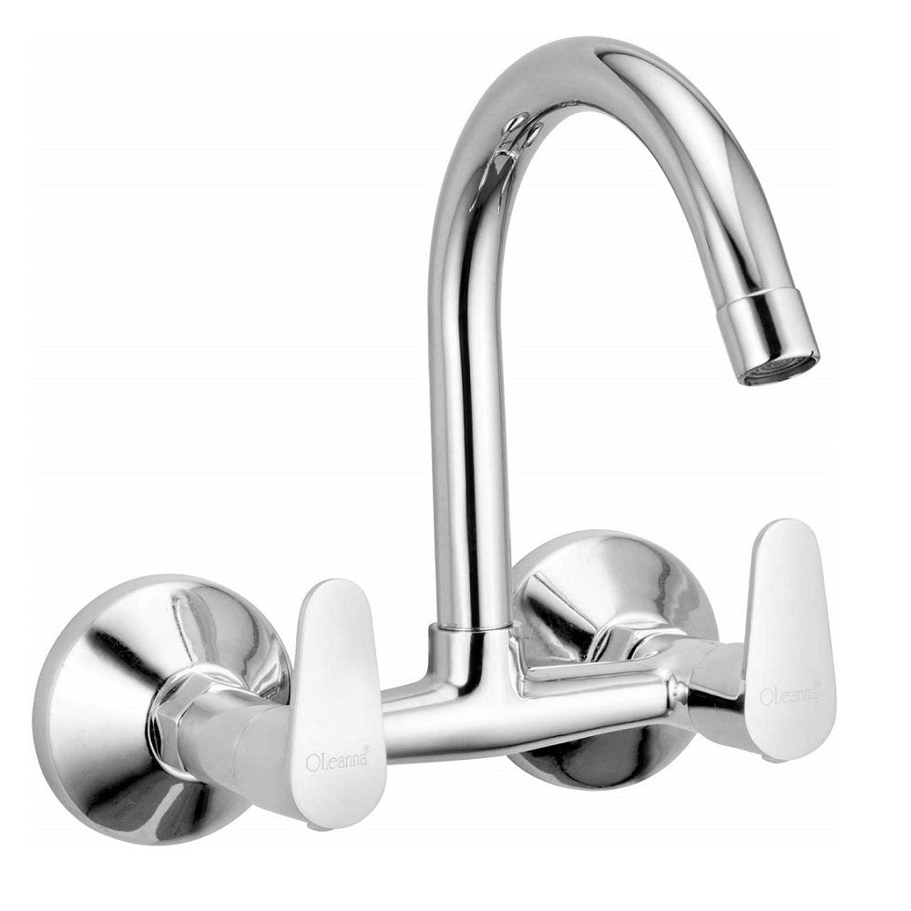 Oleanna Nova Brass Sink Mixer With Wall Flange