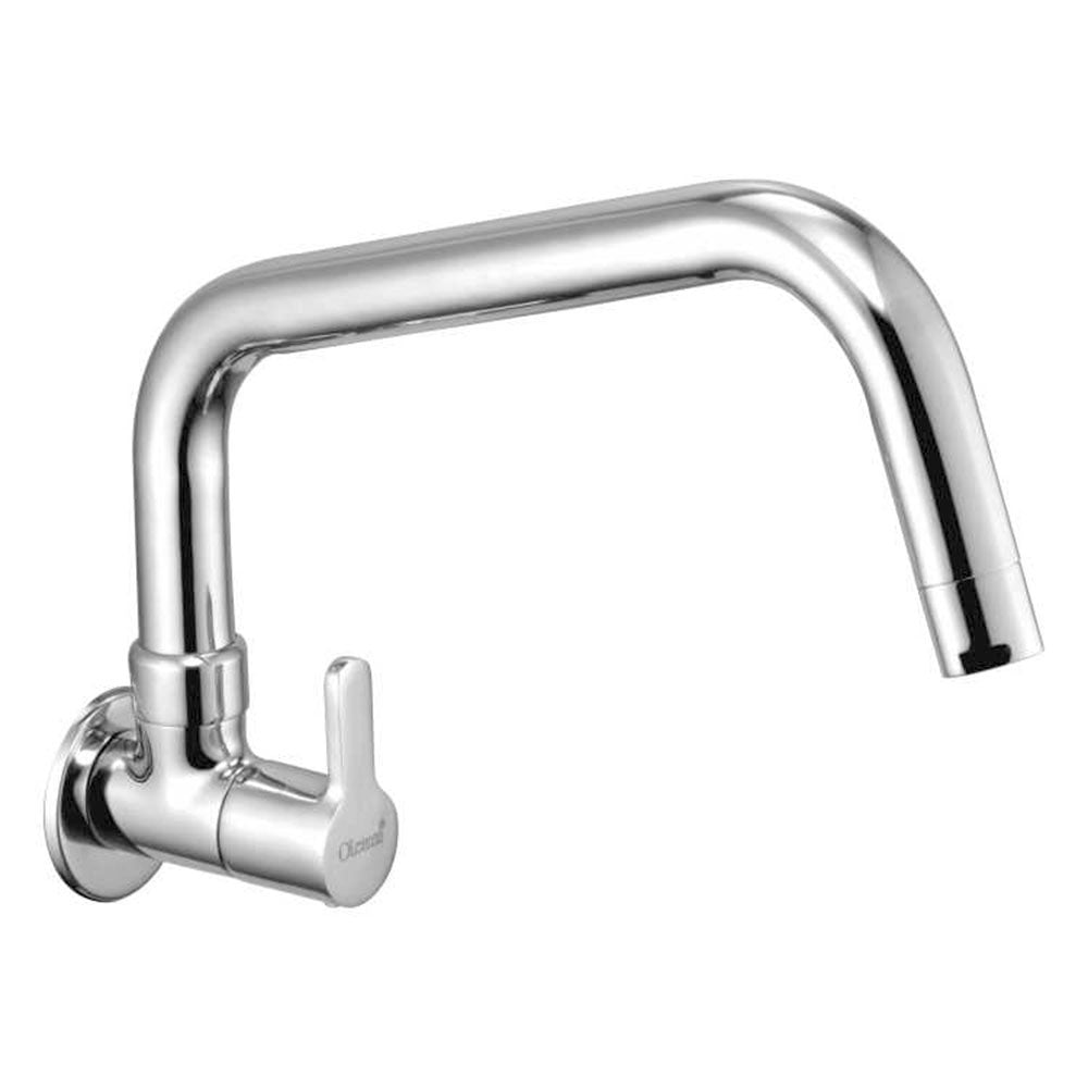 Oleanna Orange Brass Sink Cock Long Spout With Wall Flange