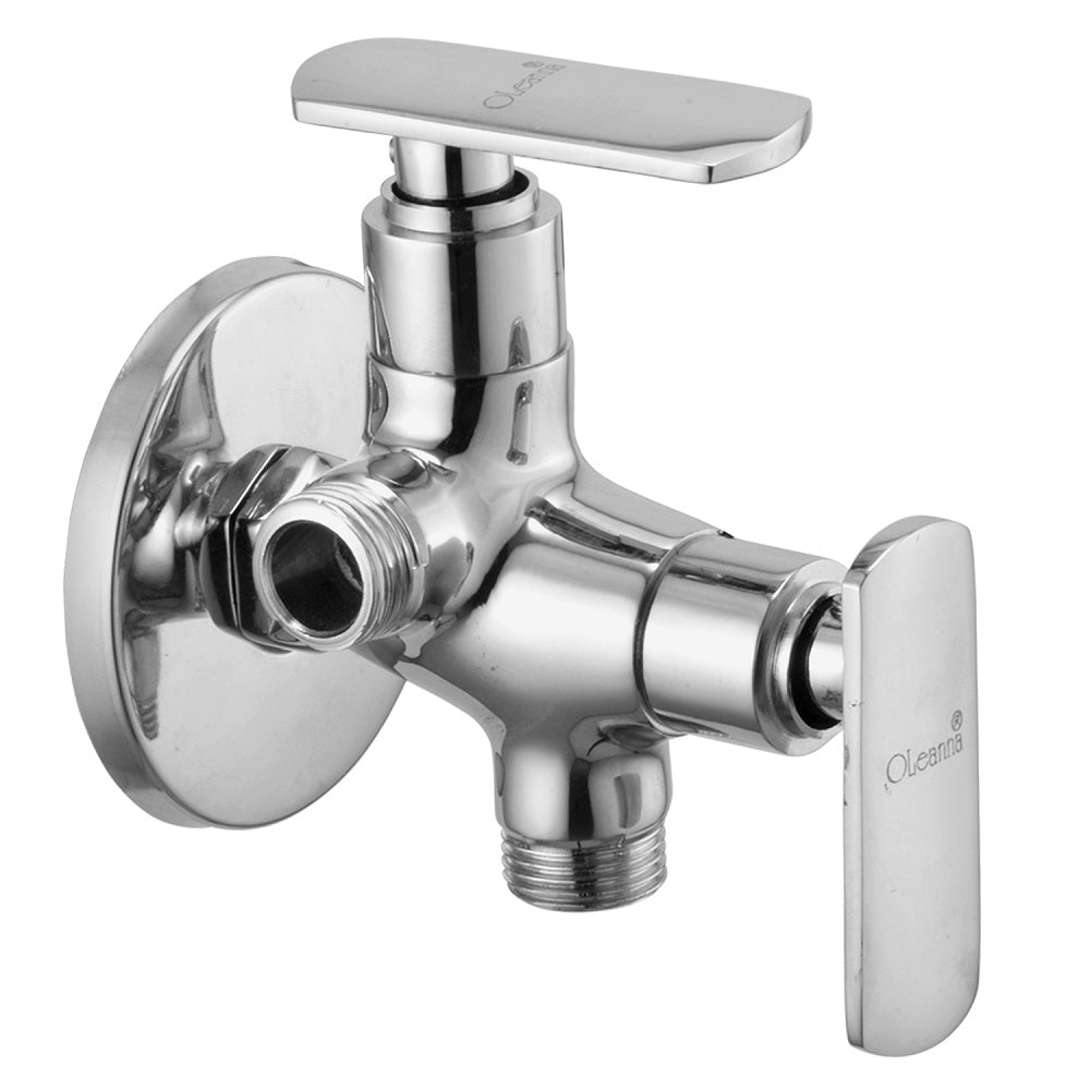 Oleanna Speed Brass 2 In 1 Angle Valve With Wall Flange