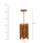 Load image into Gallery viewer, Palisade Brown Wooden Single Hanging Lamp
